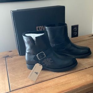 Black size 7 Frye Veronica Shearling Bootie.  Never worn.